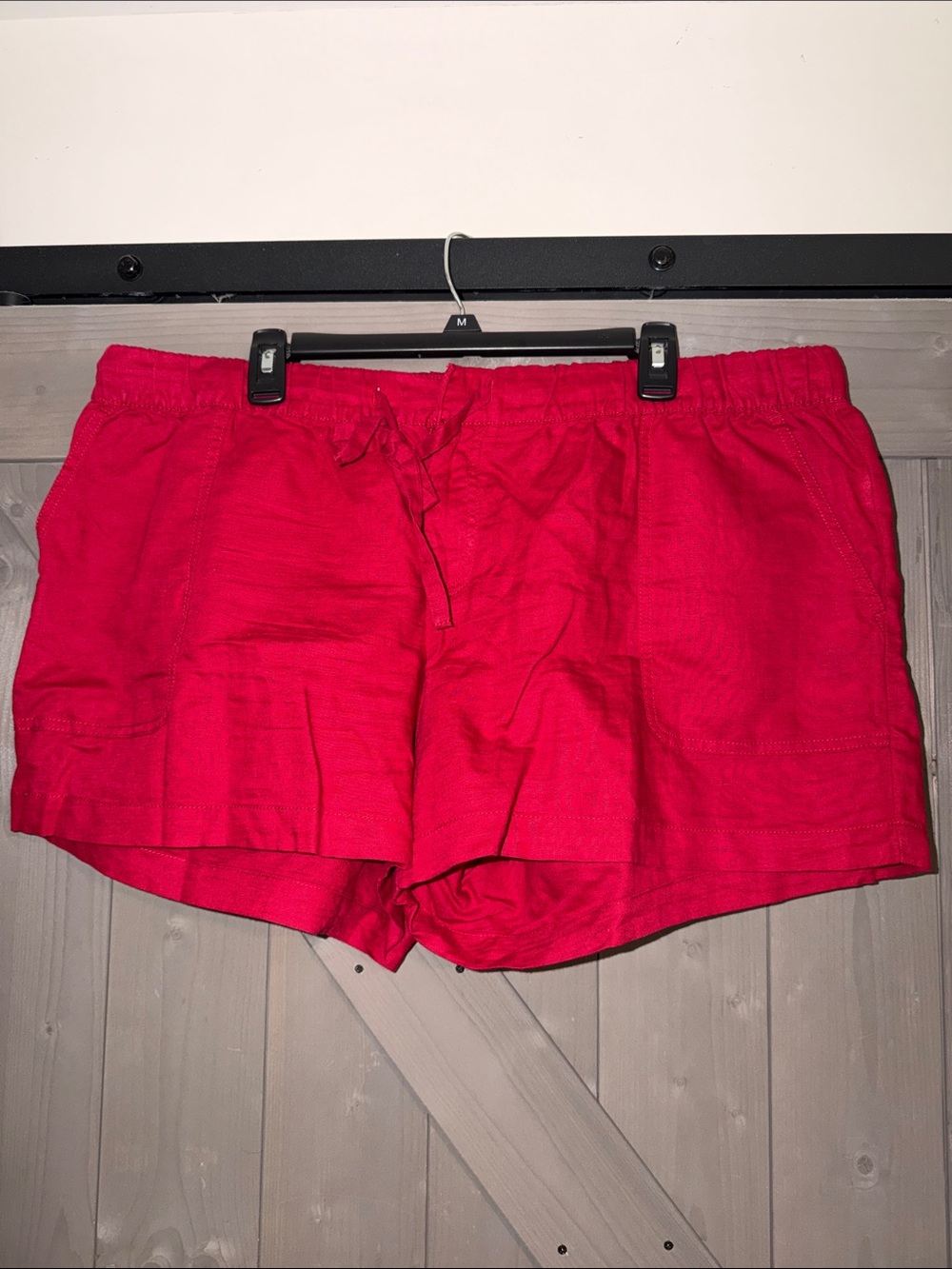 Liz Claiborne Petite Deep Red Elastic Waist Shorts